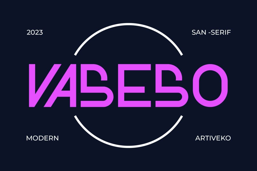 Vaseso Geometric Sans Serif Font