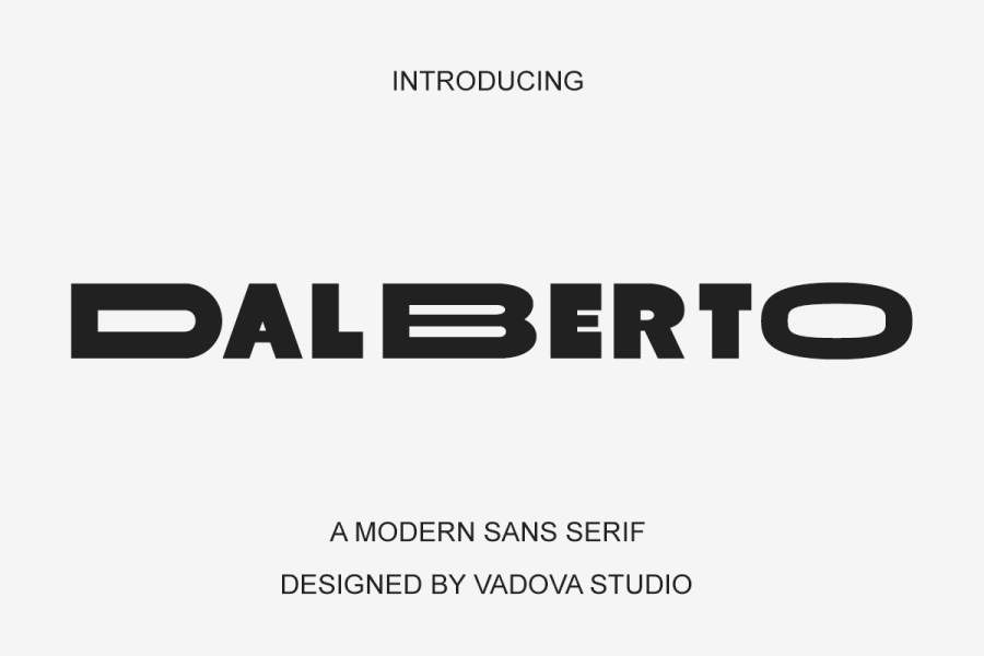 Dalberto Geometric Display Font