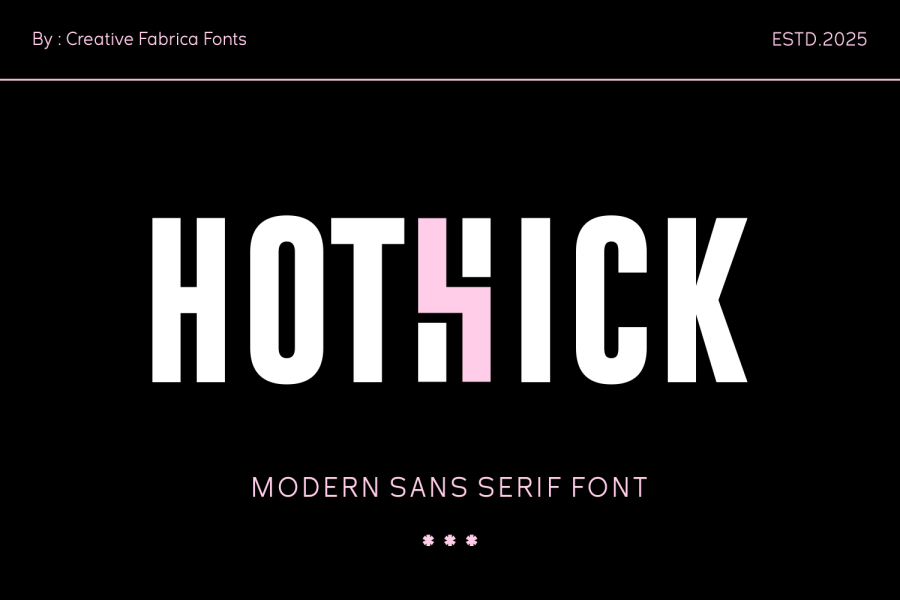 Hothick Bold Geometric Sans Serif Font