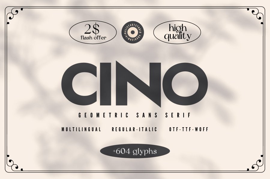 Cino Geometric Sans Serif Font