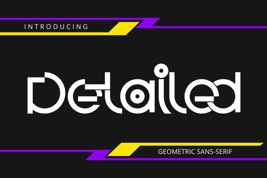Detailed Geometric Sans Serif Font
