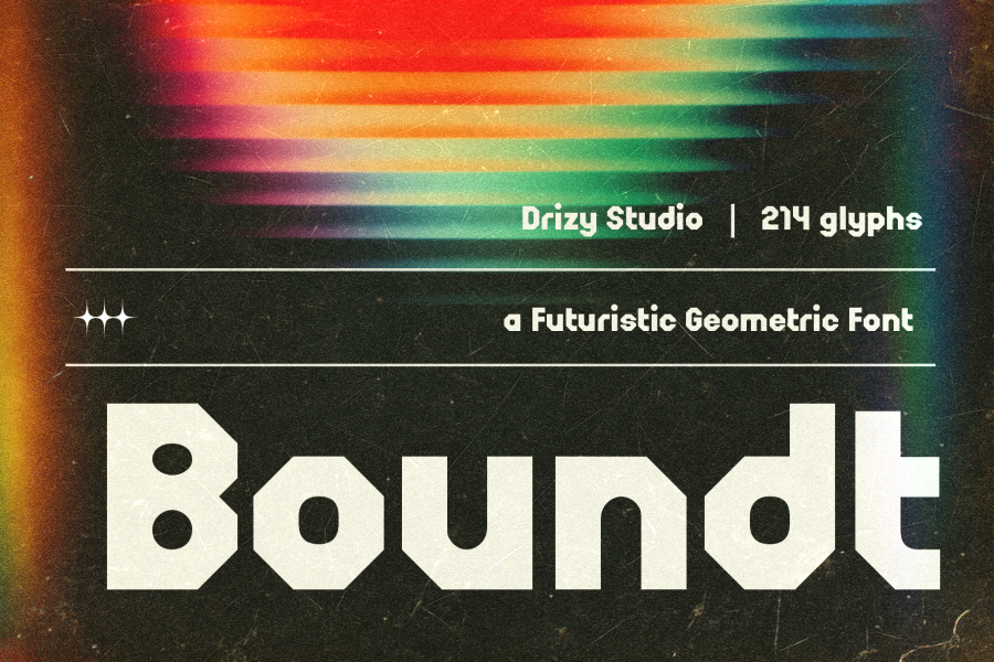 Boundt Futuristic Geometric Font