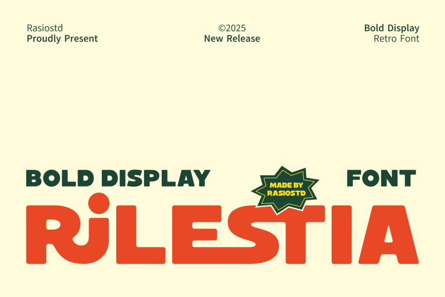 Rilestia Bold Retro Display Font