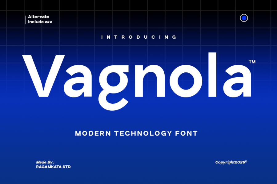 Vagnola Futuristic Tech Font