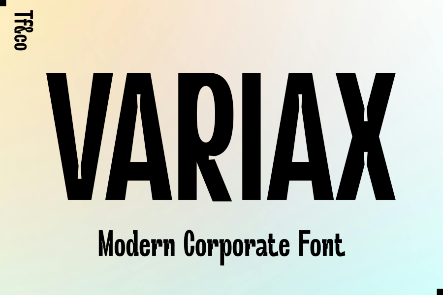 Variax Modern Corporate Display Font