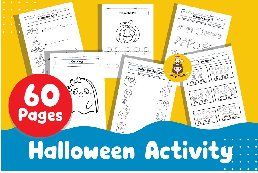 Halloween Activity Worksheets Pack
