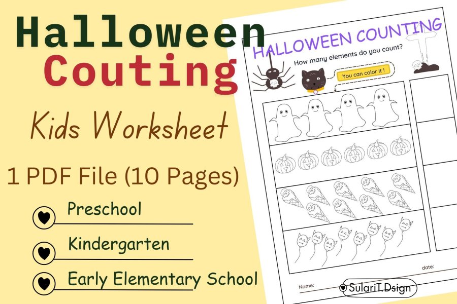 Halloween Counting Worksheets