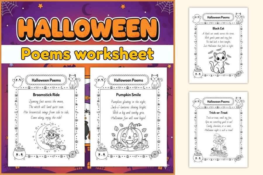 Halloween Poem Worksheets