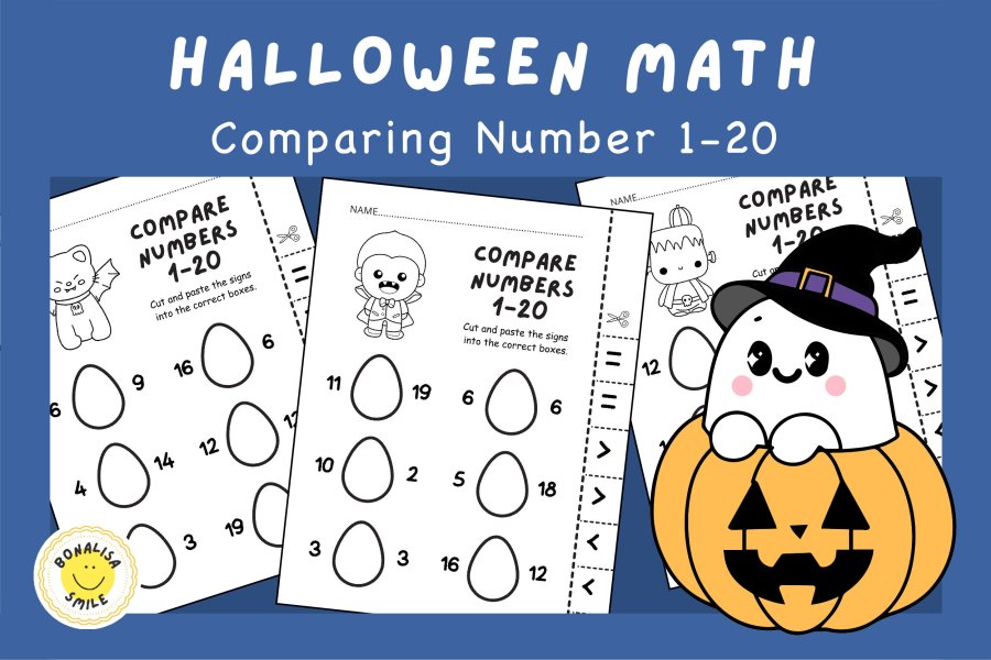 Halloween Numbers 1-20 Math Worksheets