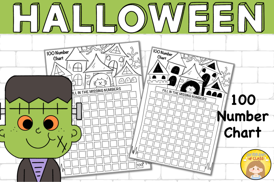 Halloween 100 Chart Worksheet
