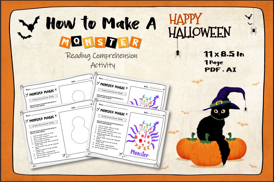 Make a Monster Halloween Reading Activity