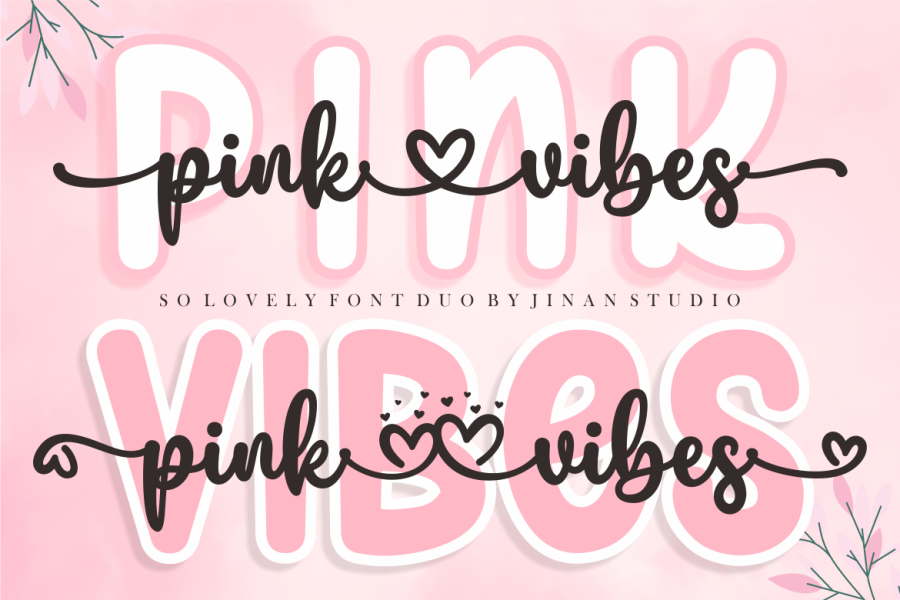 Pink Vibes Duo Font