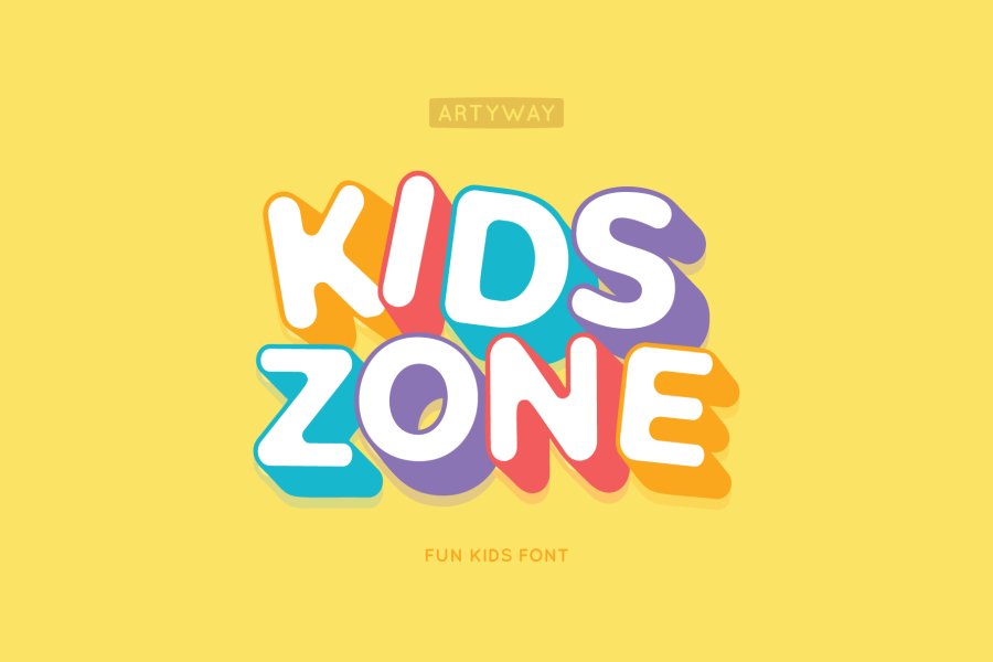 Kids Zone Fun Display Font