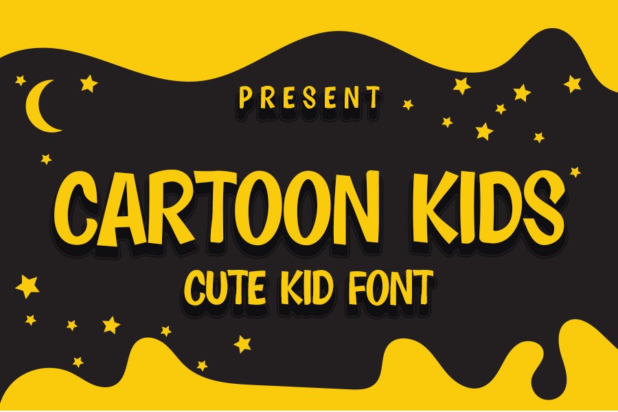 Cartoon Kids Display Font