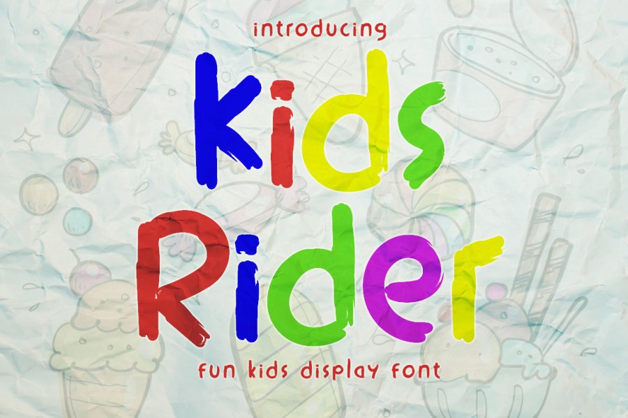 Kids Rider Playful Display Font