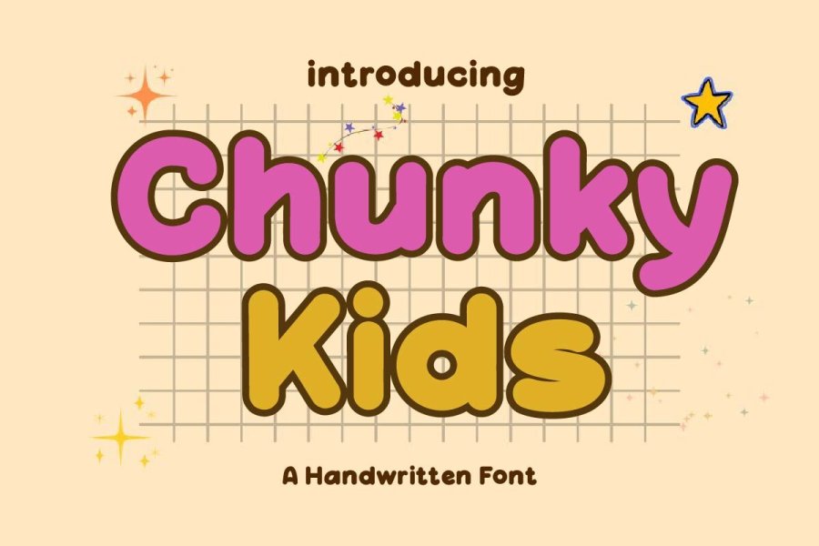 Chunky Kids Handwritten Display Font