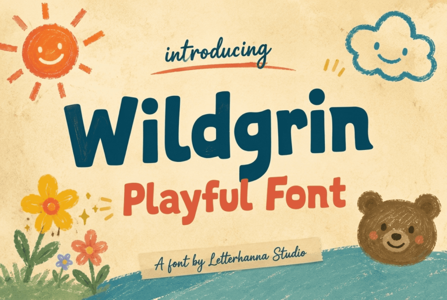 Wildgrin Playful Bold Hand-Lettered Font