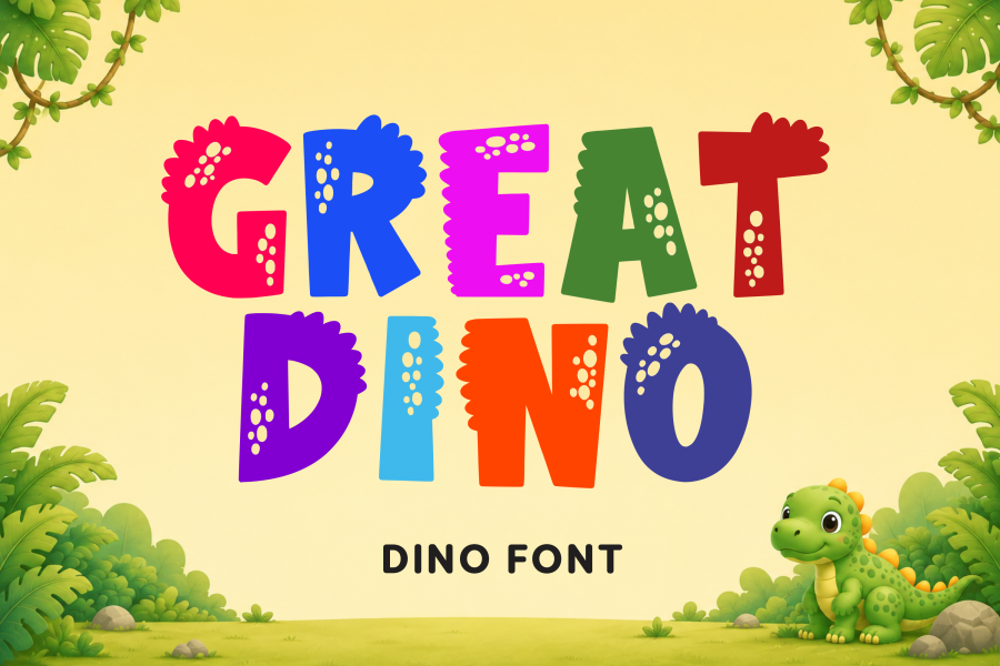Great Dino Cute Playful Display Font