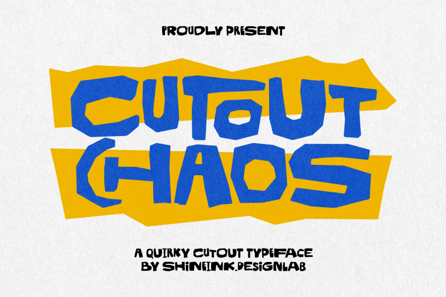 Cutout Chaos Display Font