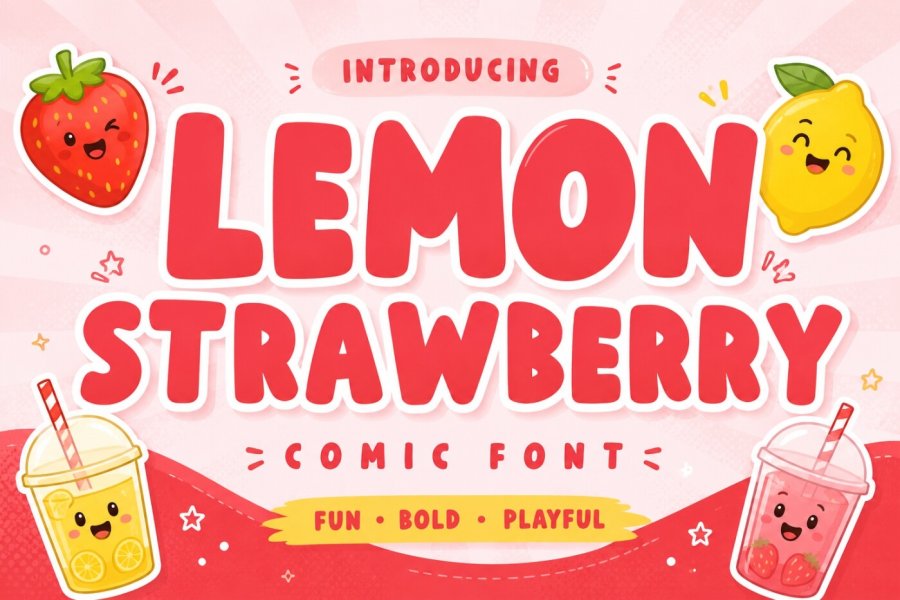 Lemon Strawberry Playful Comic Font