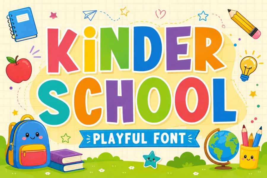 Kinder School Playful Display Font