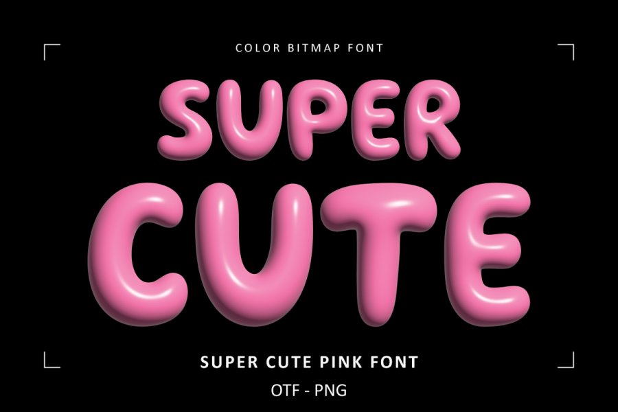 Super Cute Pink Font