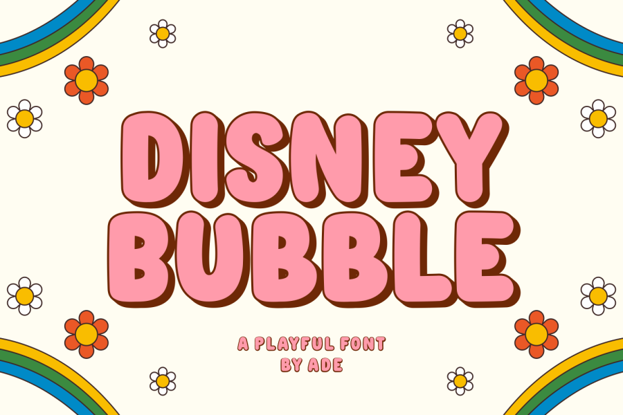 Disney Bubble Display Font