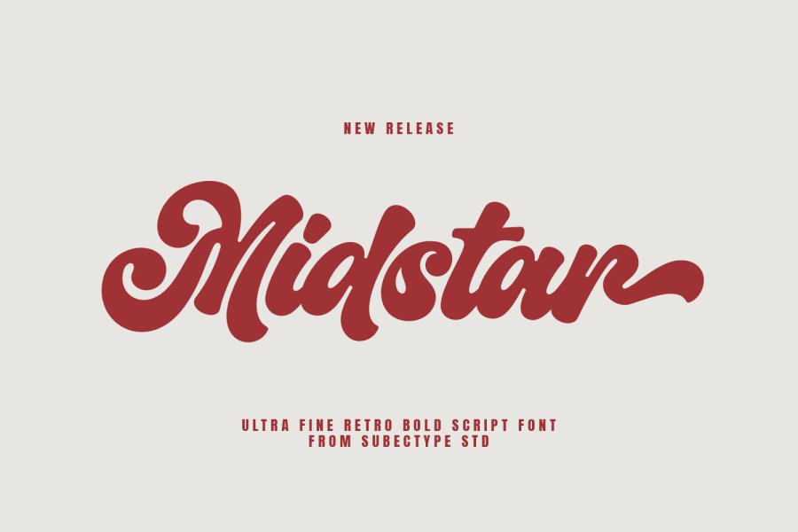 Midstar Retro Script Font
