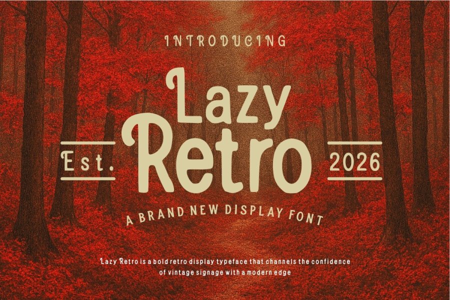 Lazy Retro Vintage Typeface