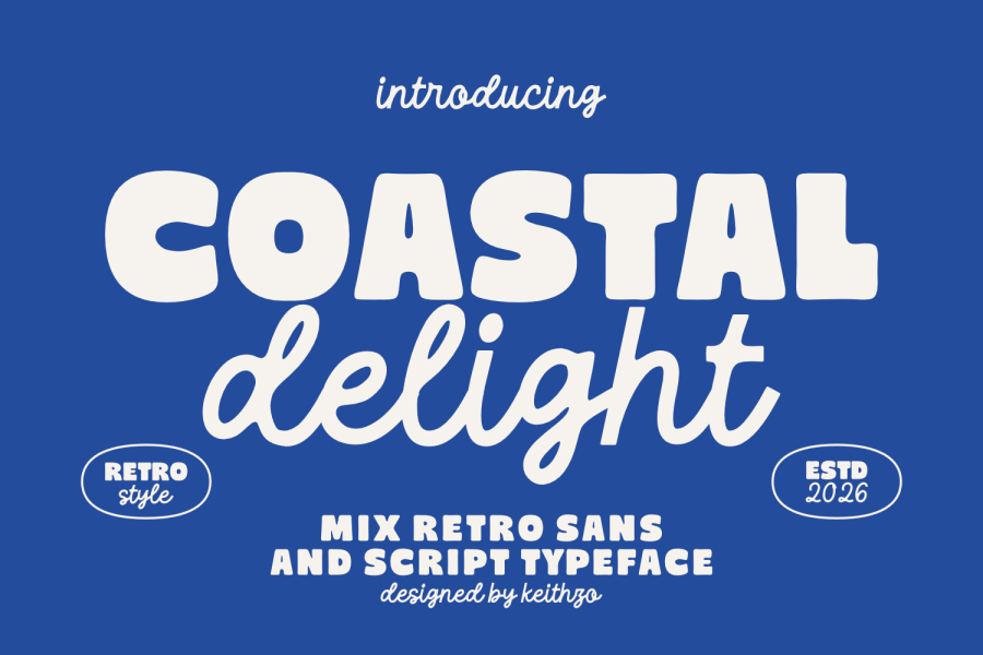 Coastal Delight Typeface Duo