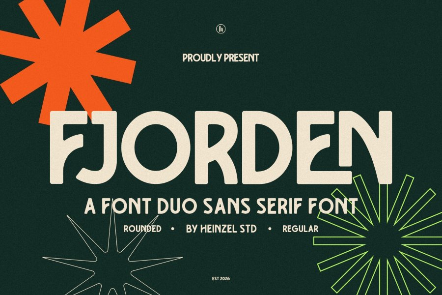 Fjorden Modern Retro Font Duo