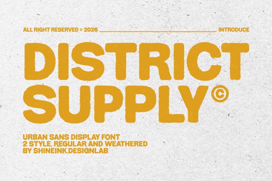 District Supply Urban Display Font