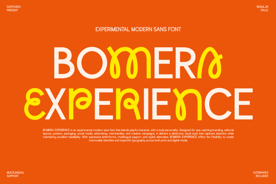 Bomera Experience Sans Serif Font