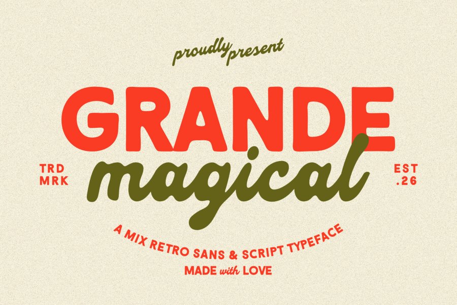Grande Magical Retro Typeface