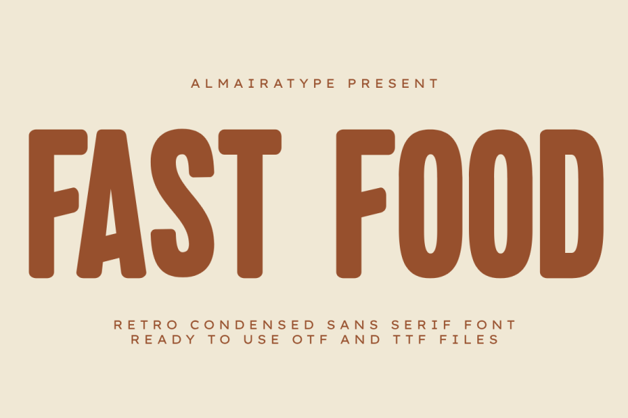 Fast Food Retro Condensed Font