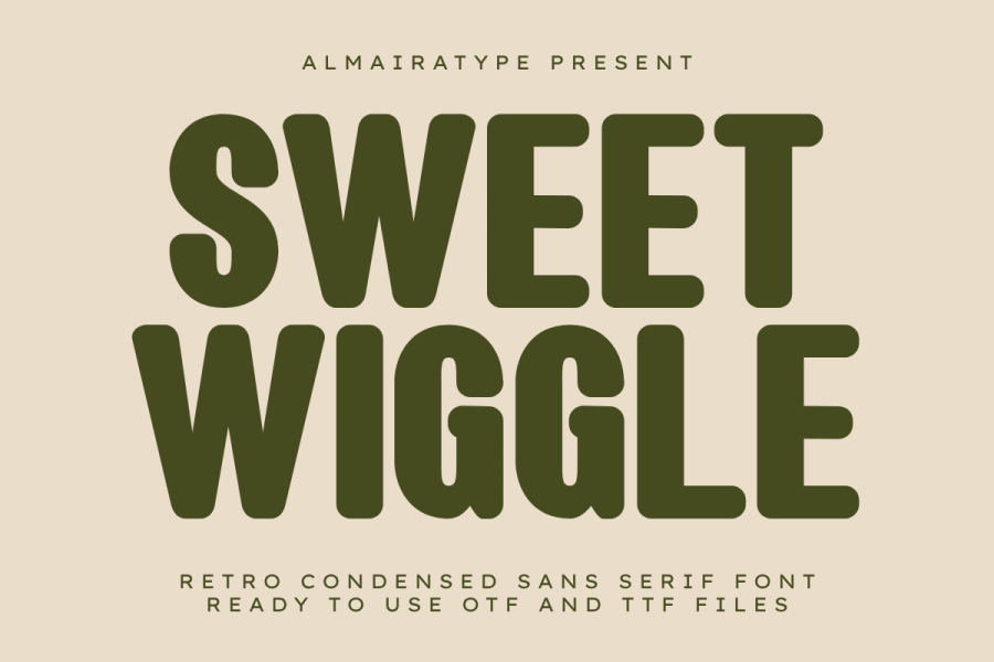 Sweet Wiggle Retro Condensed Sans Serif