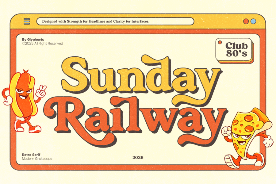 Sunday Railway Retro Display Font