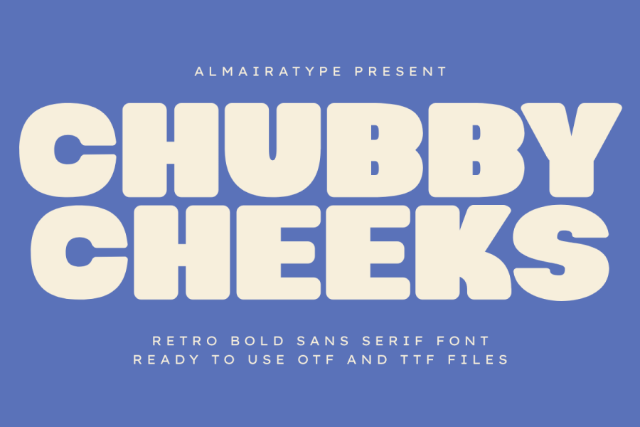 Chubby Cheeks Retro Sans Serif Font