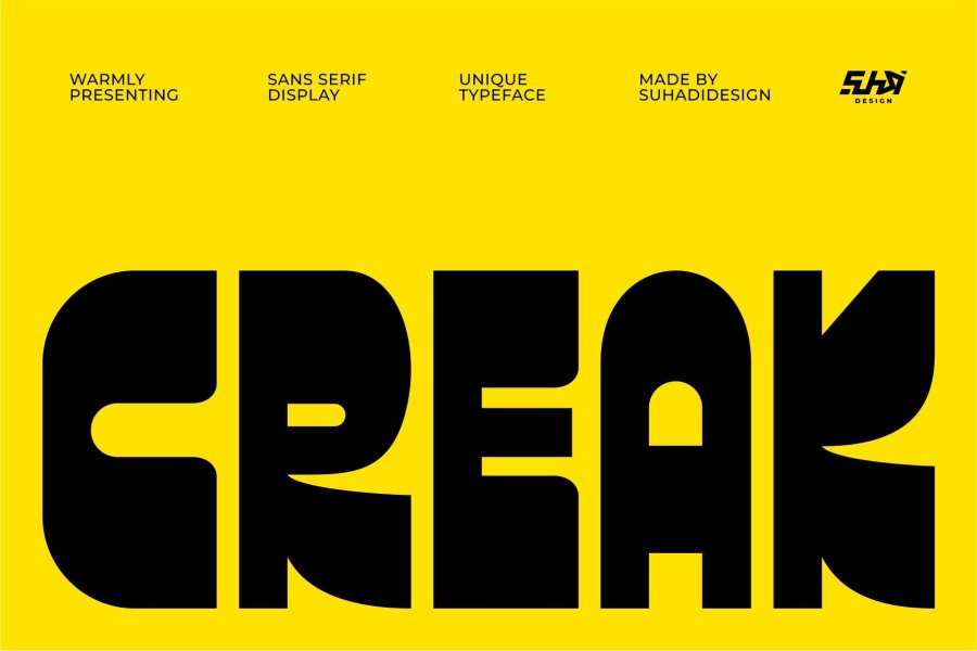 Creak Bold Geometric Sans Serif