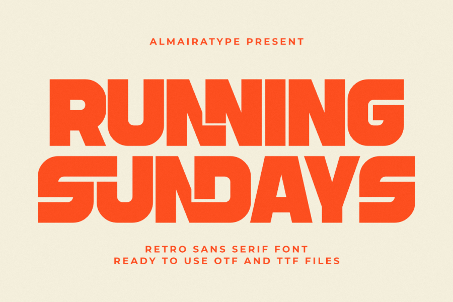 Running Sundays Retro Sans Serif Font