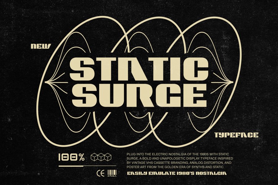 Static Surge Retro Display Font