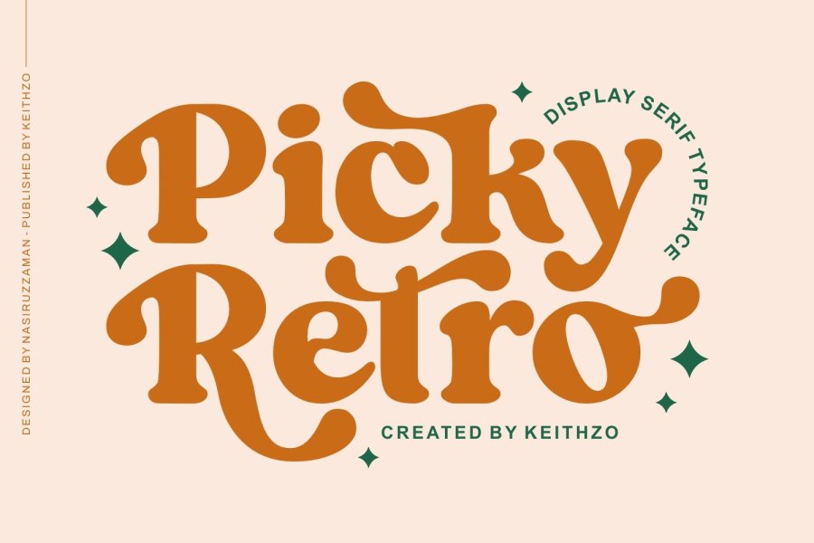 Picky Retro Serif Font