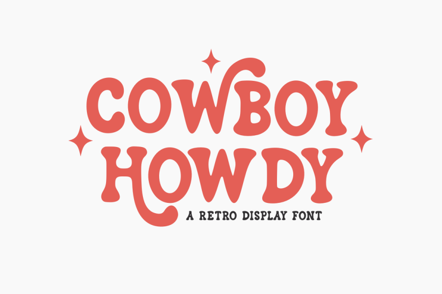 Cowboy Howdy Retro Handcrafted Font