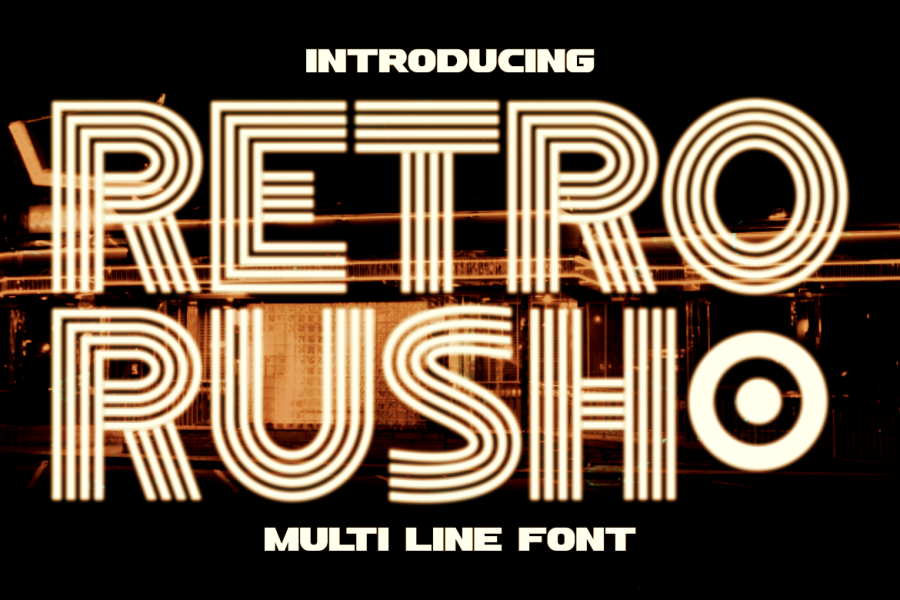 Retro Rush Retro Neon Font