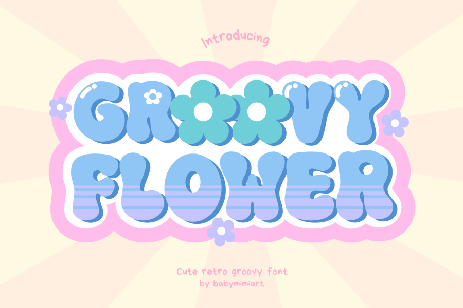 Groovy Flower Retro Font