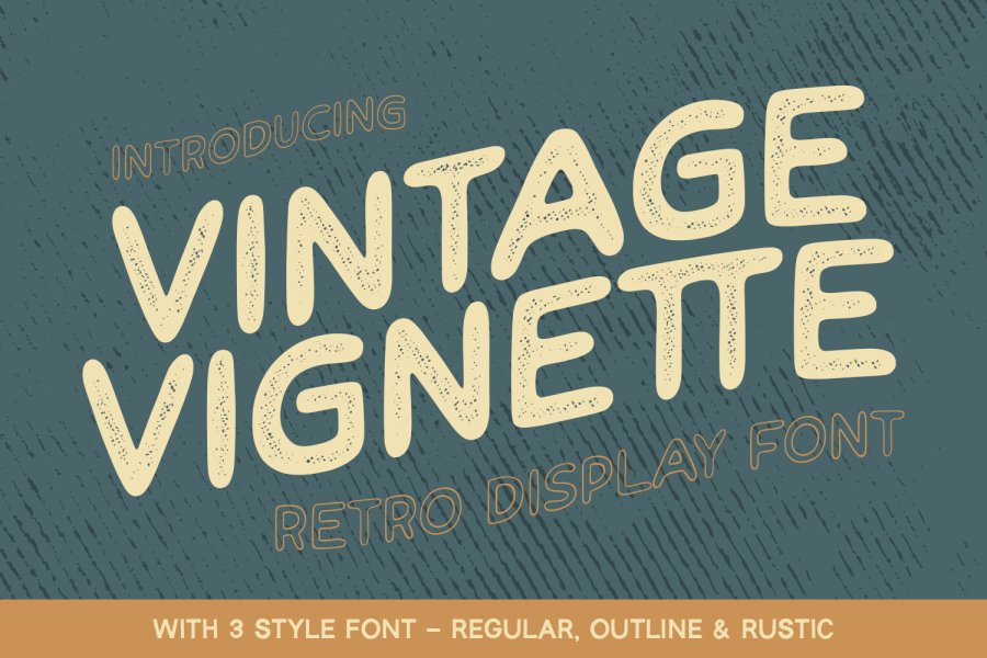 Vintage Vignette Retro Font