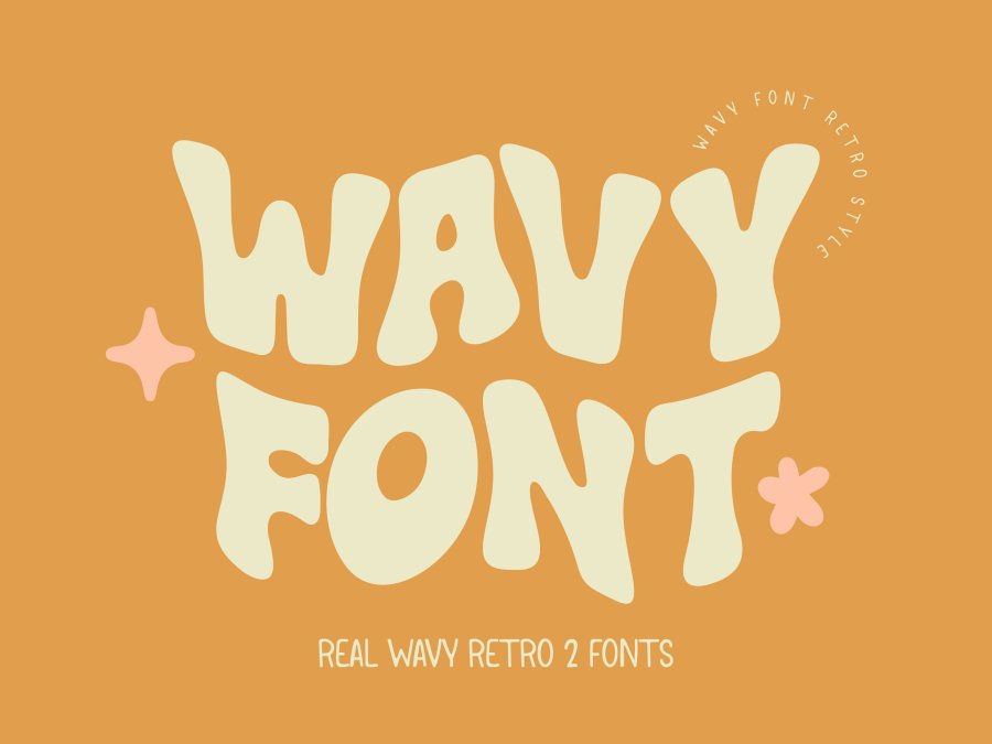 Wavy Retro Groovy Font