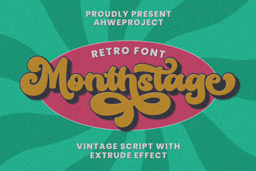Monthstage Retro Vintage Font