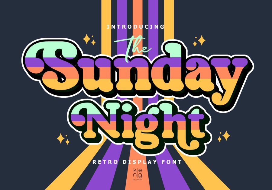 Sunday Night Retro Font