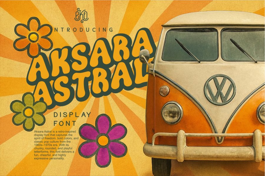 Aksara Astral Retro Font